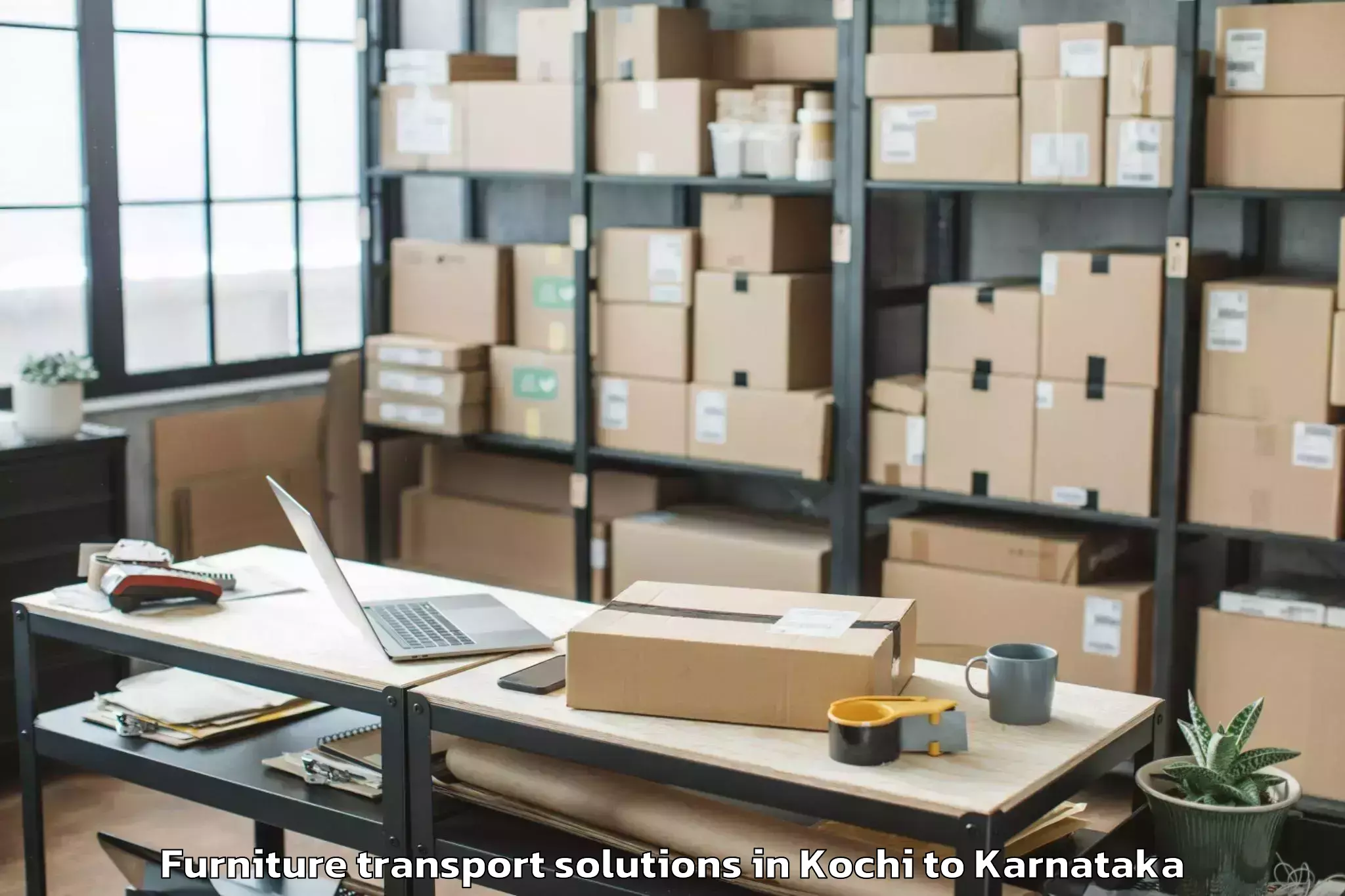 Book Kochi to Honnali Furniture Transport Solutions Online